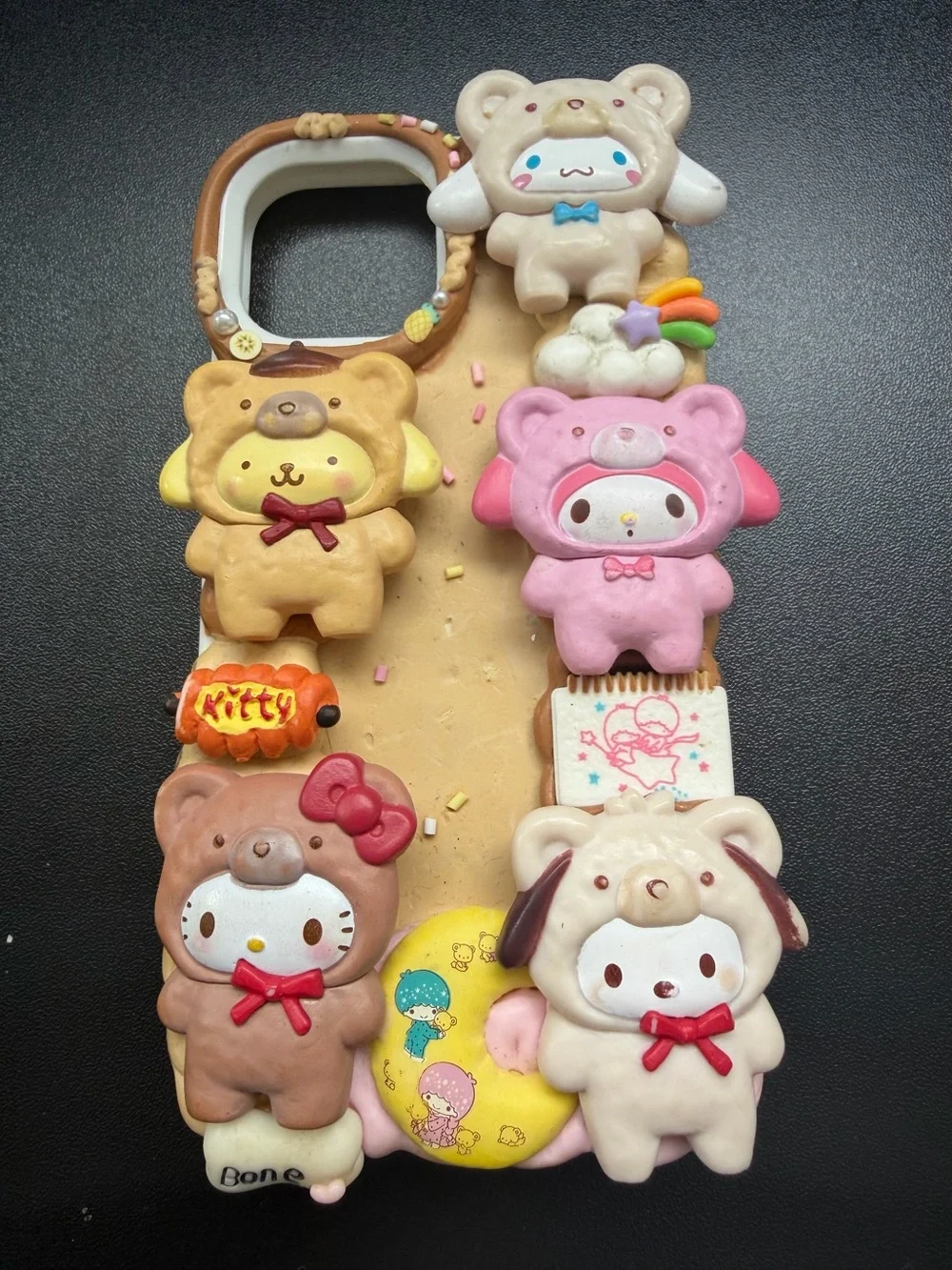 EUC iPhone 13/14 Decoden Case Sanrio Kawaii Cute Pochacco My Melody Cinnamoroll